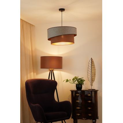 Brilagi - Hängeleuchte VEGAS SHINE 1xE27/15W/230V d 50 cm grau/braun