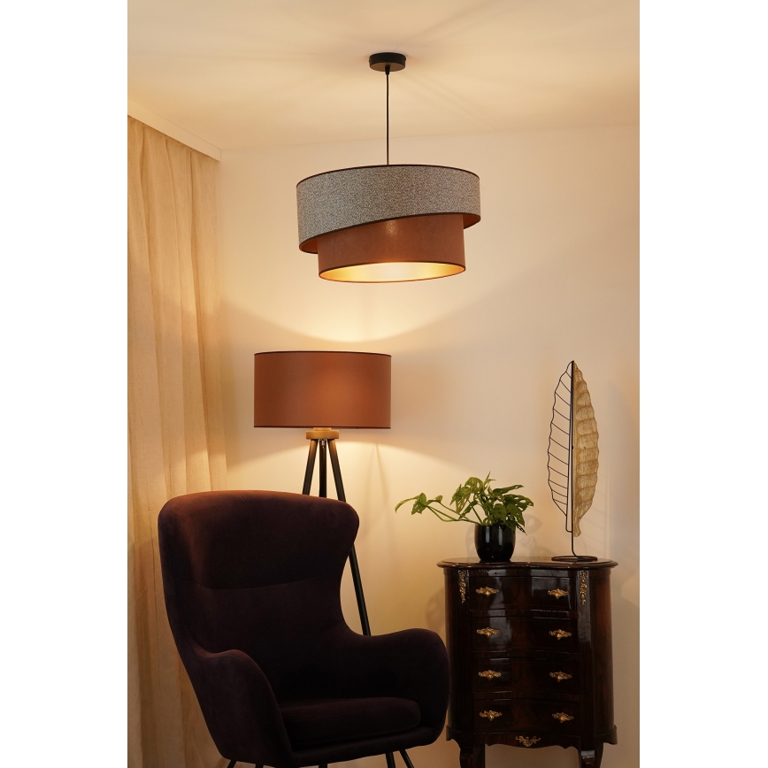 Brilagi - Hängeleuchte VEGAS SHINE 1xE27/15W/230V d 50 cm grau/braun