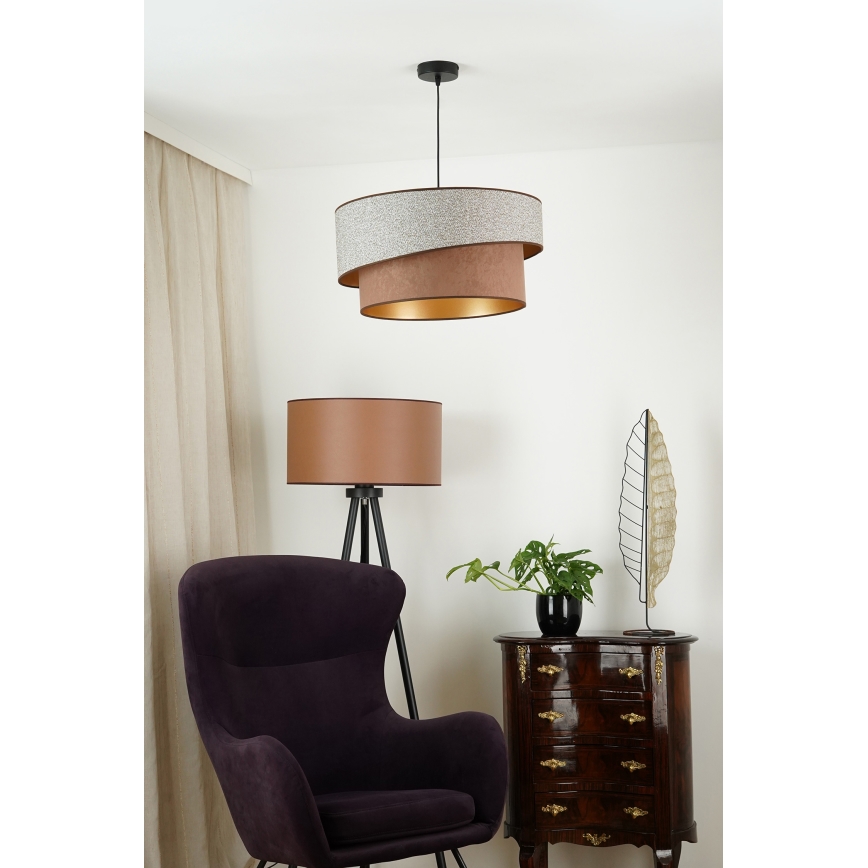 Brilagi - Hängeleuchte VEGAS SHINE 1xE27/15W/230V d 50 cm grau/braun