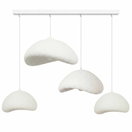 Brilagi - Hängeleuchte WABI SABI an Kabel 4xE27/40W/230V weiß