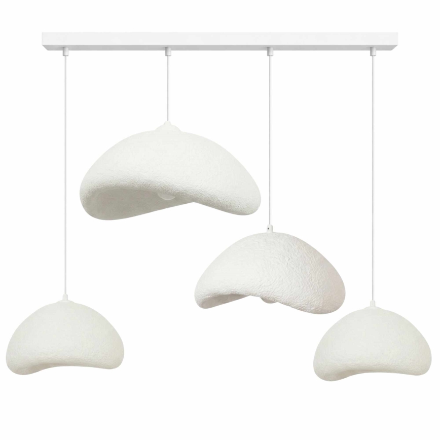 Brilagi - Hängeleuchte WABI SABI an Kabel 4xE27/40W/230V weiß