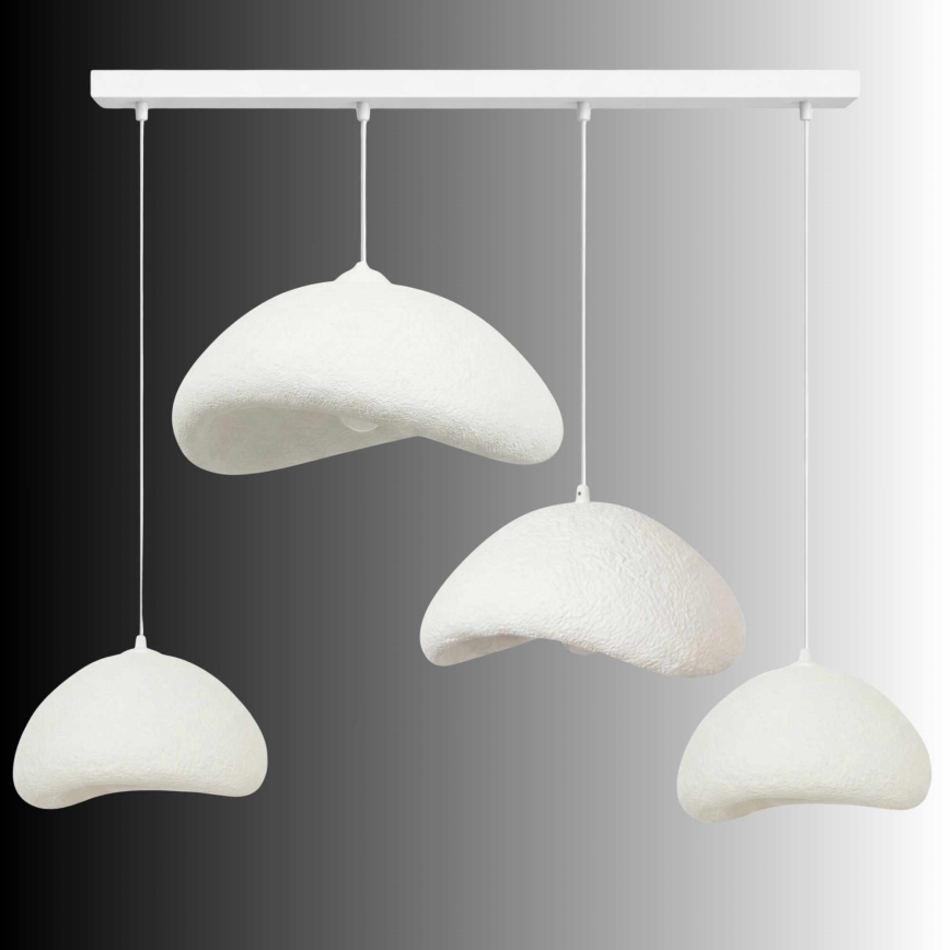 Brilagi - Hängeleuchte WABI SABI an Kabel 4xE27/40W/230V weiß