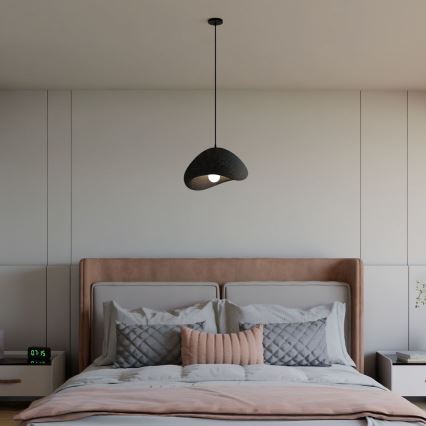 Brilagi - Hängeleuchte WABI SABI mit Kabel, 1xE27/40W/230V, Ø 33 cm, schwarz