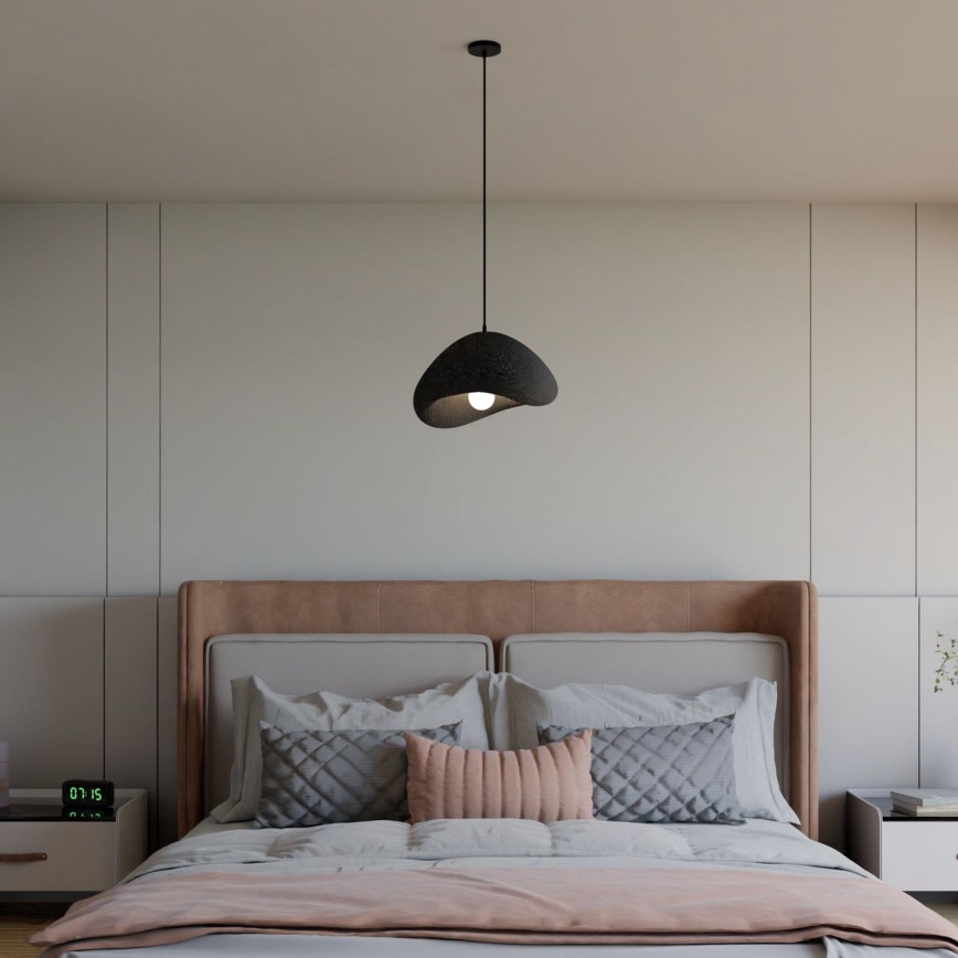 Brilagi - Hängeleuchte WABI SABI mit Kabel, 1xE27/40W/230V, Ø 33 cm, schwarz