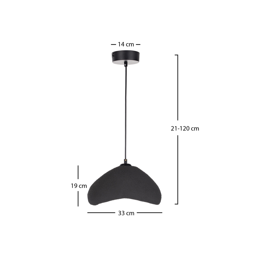 Brilagi - Hängeleuchte WABI SABI mit Kabel, 1xE27/40W/230V, Ø 33 cm, schwarz