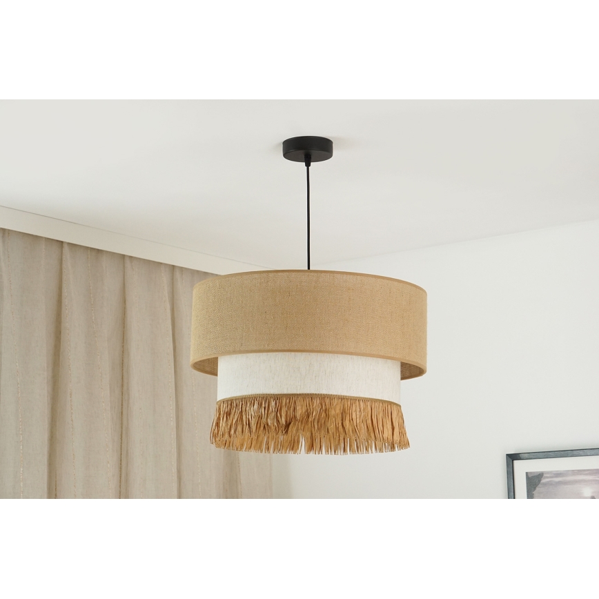 Brilagi - Hängeleuchte WINNETOU BOHO 1xE27/15W/230V d 45 cm braun/cremefarben