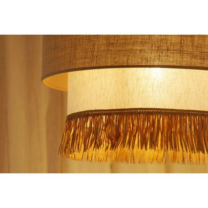 Brilagi - Hängeleuchte WINNETOU BOHO 1xE27/15W/230V d 45 cm braun/cremefarben