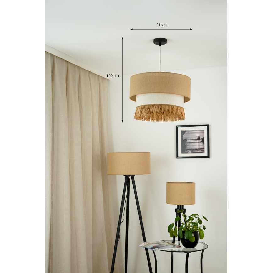 Brilagi - Hängeleuchte WINNETOU BOHO 1xE27/15W/230V d 45 cm braun/cremefarben