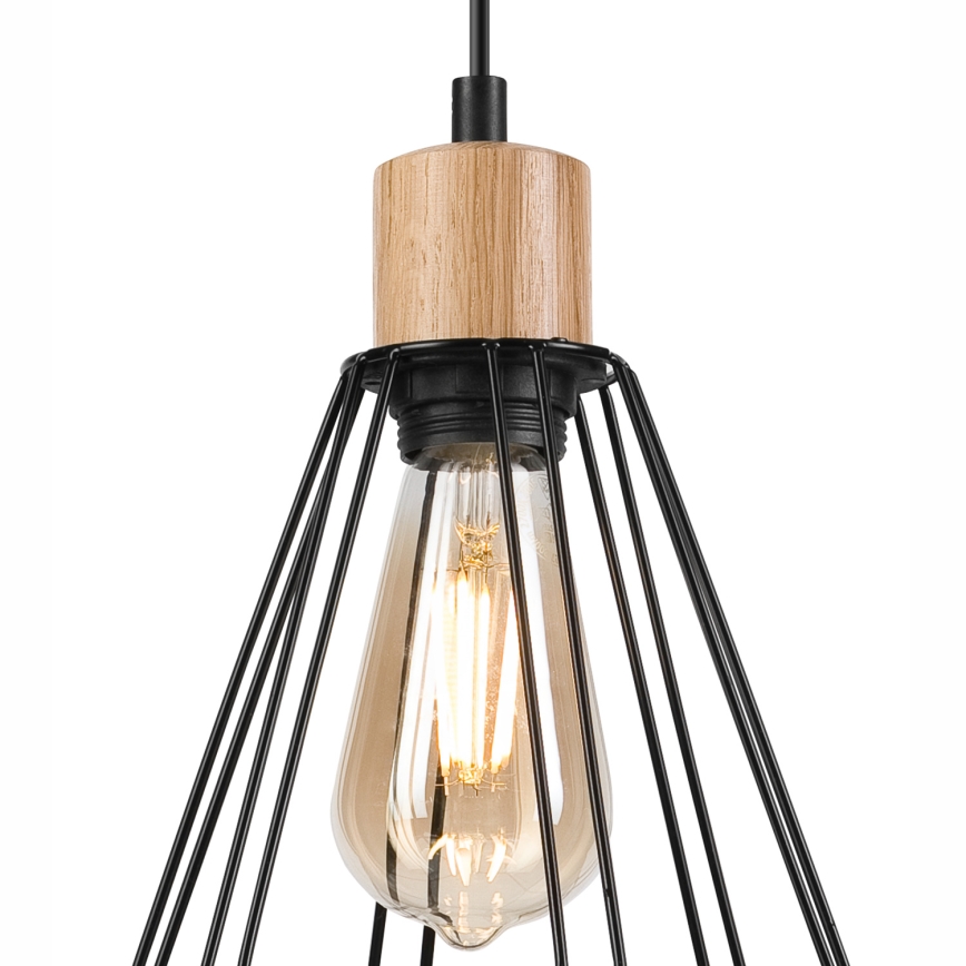 Brilagi - Hängeleuchte WOODY BASKET 1xE27/60W/230V Eiche