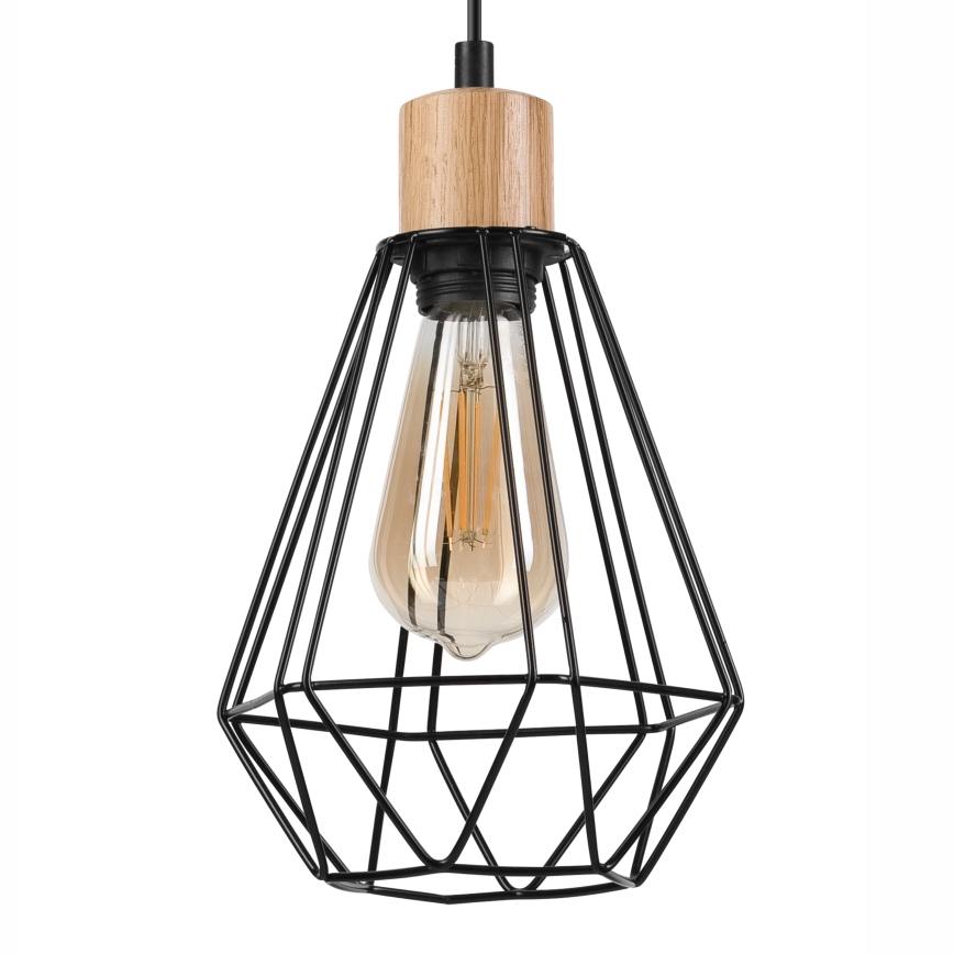 Brilagi - Hängeleuchte WOODY BASKET 1xE27/60W/230V Eiche
