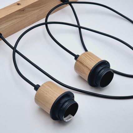 Brilagi - Hängeleuchte WOODY BASKET 2xE27/60W/230V Eiche