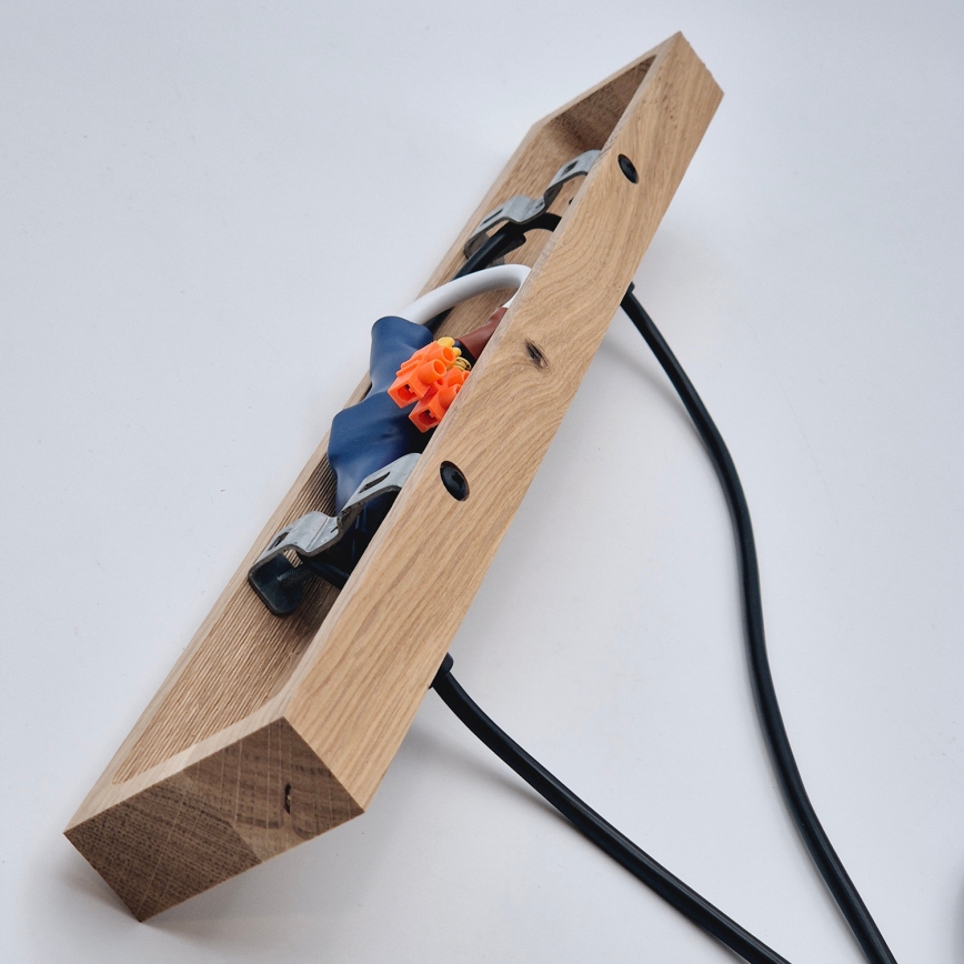 Brilagi - Hängeleuchte WOODY BASKET 2xE27/60W/230V Eiche
