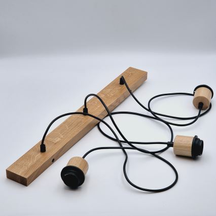 Brilagi - Hängeleuchte WOODY BASKET 3xE27/60W/230V Eiche