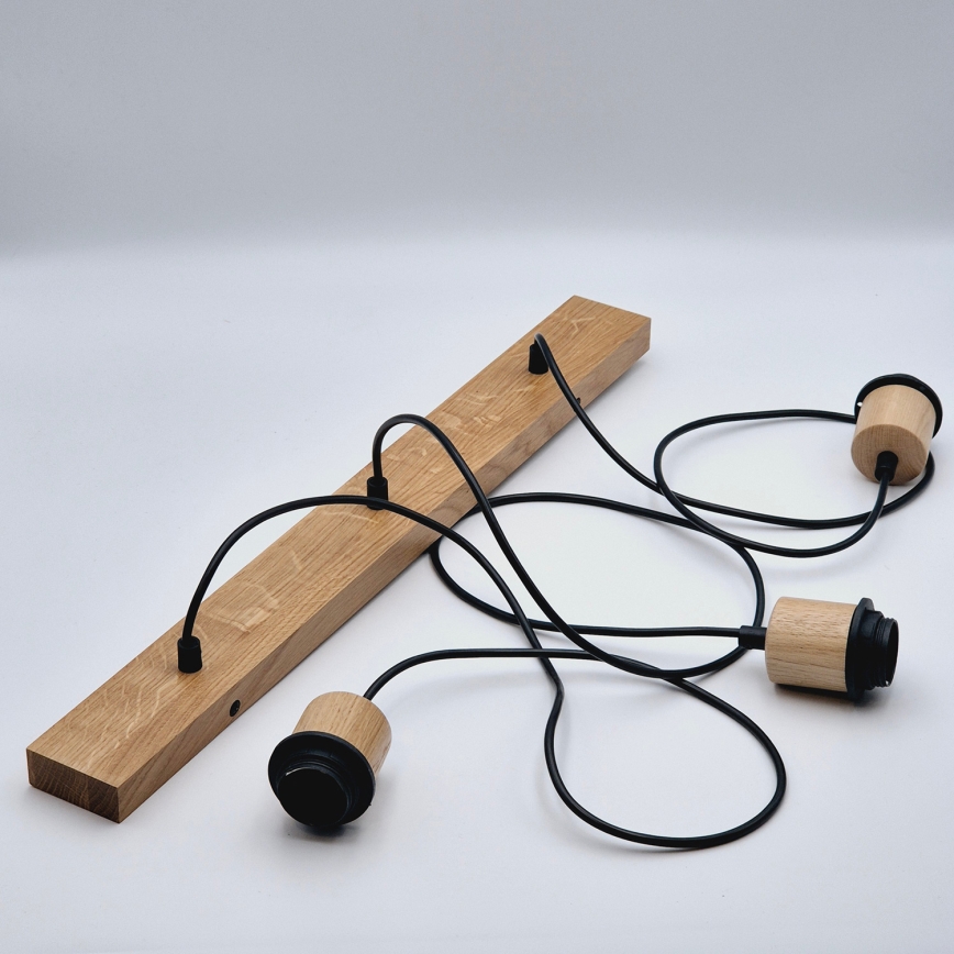 Brilagi - Hängeleuchte WOODY BASKET 3xE27/60W/230V Eiche