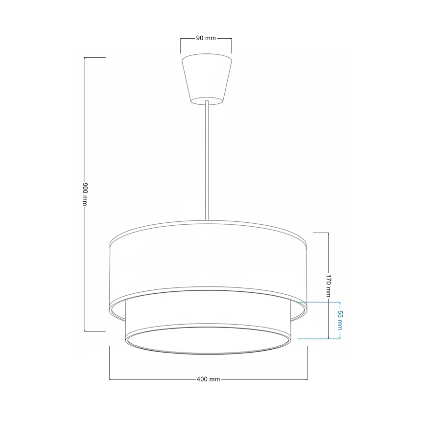 Brilagi - LED Kinder-Pendelleuchte BOBO mit Kabelaufhängung, 1xE27/10W/230V, Ø 40 cm, creme/rosa mit Häschen