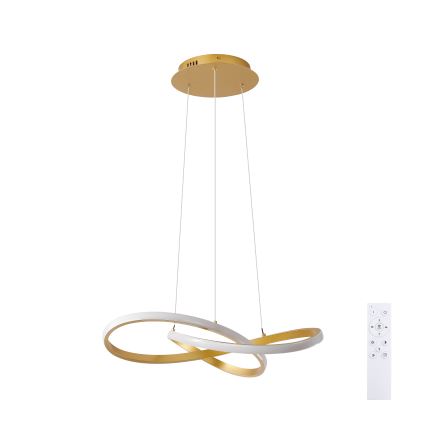 Brilagi - INFINITY LED-dimmbare Pendelleuchte an Seilen LED/55W/230V 3000-6000K 50x50 cm goldfarben + Fernbedienung