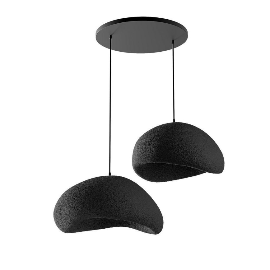 Brilagi - Kabel-Pendelleuchte WABI SABI 2xE27/40W/230V Ø 60 cm schwarz