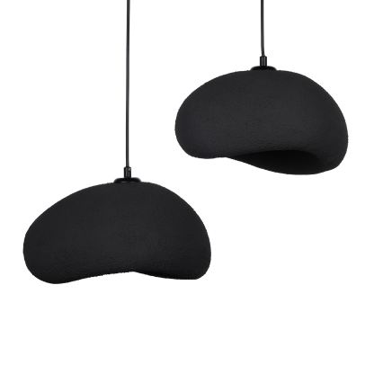 Brilagi - Kabel-Pendelleuchte WABI SABI 2xE27/40W/230V Ø 60 cm schwarz