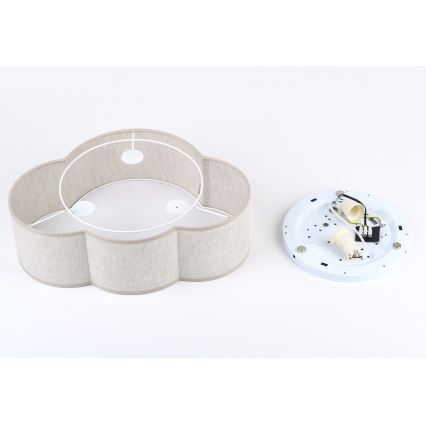 Brilagi - Kinder-Deckenleuchte NIMBUS MINI 2xE27/15W/230V 31x43 beige