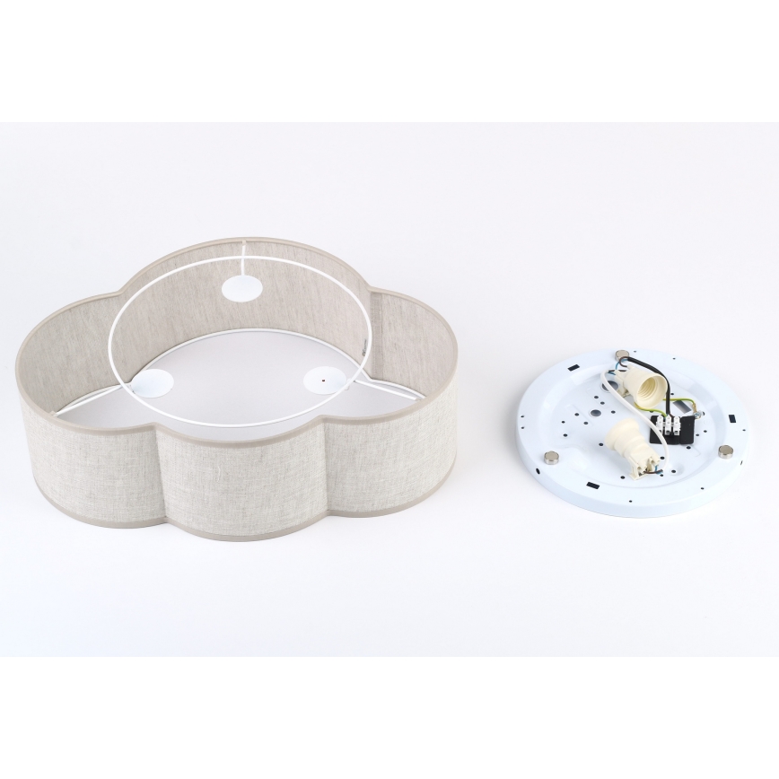 Brilagi - Kinder-Deckenleuchte NIMBUS MINI LINEN 2xE27/15W/230V 31x43 cm beige