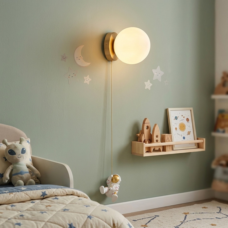 Brilagi - Kinder-Wandleuchte ASTRO 1xE14/15W/230V weiß