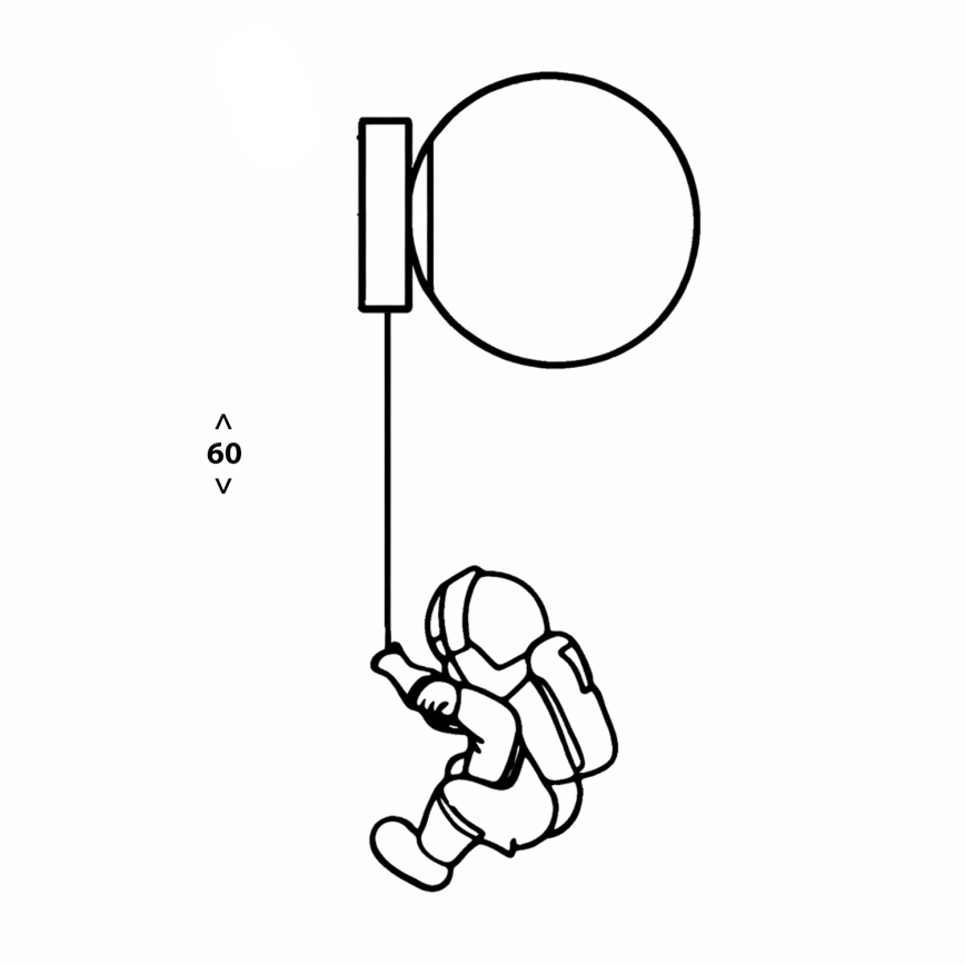 Brilagi - Kinder-Wandleuchte ASTRO 1xE14/15W/230V weiß