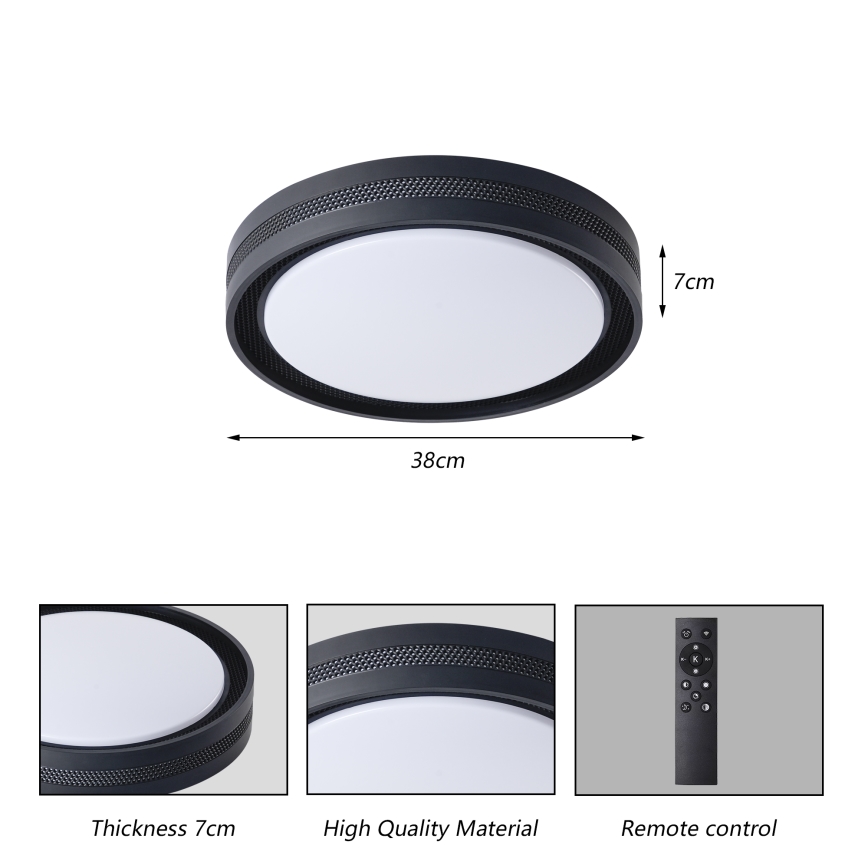 Brilagi - LED-dimmbare Deckenleuchte KREON LED/54W/230V 3000-6000K weiß Ø 38 cm + Fernbedienung