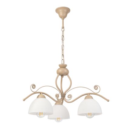 BRILAGI - Kronleuchter an Kette ANTICO MODERN 3xE27/60W/230V beige