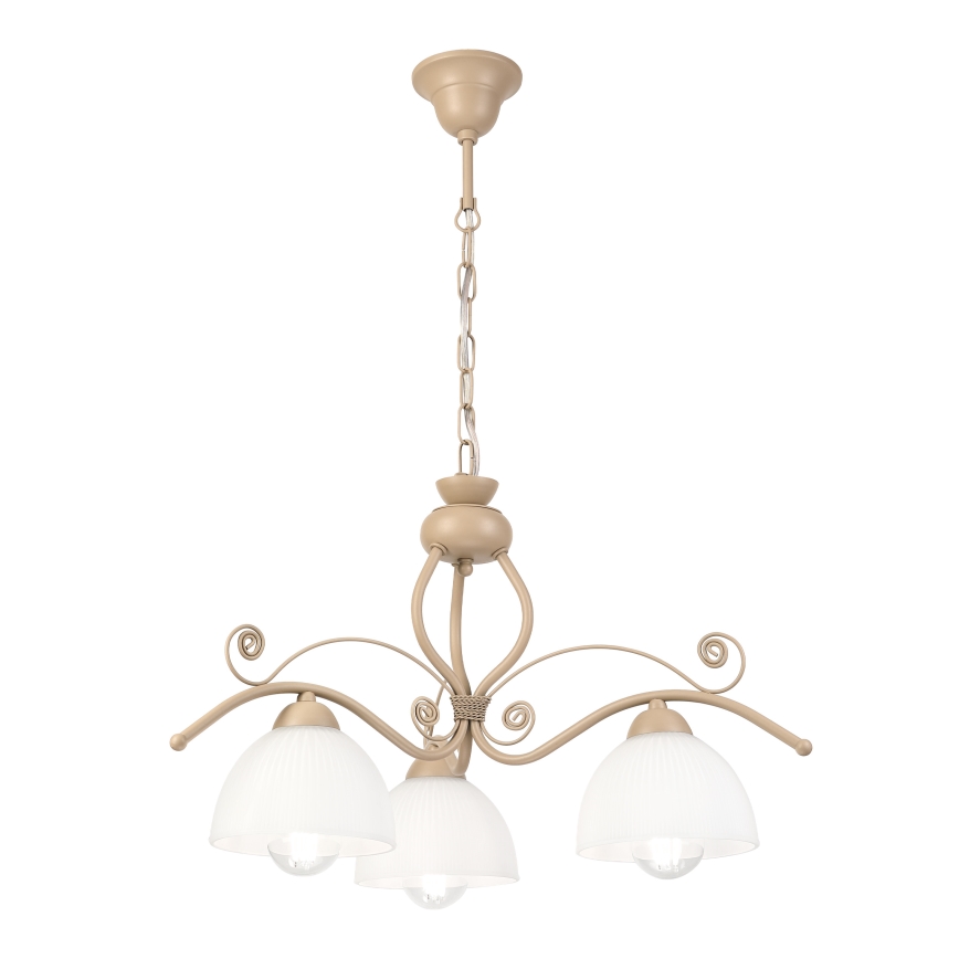 BRILAGI - Kronleuchter an Kette ANTICO MODERN 3xE27/60W/230V beige