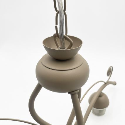 BRILAGI - Kronleuchter an Kette ANTICO MODERN 3xE27/60W/230V beige