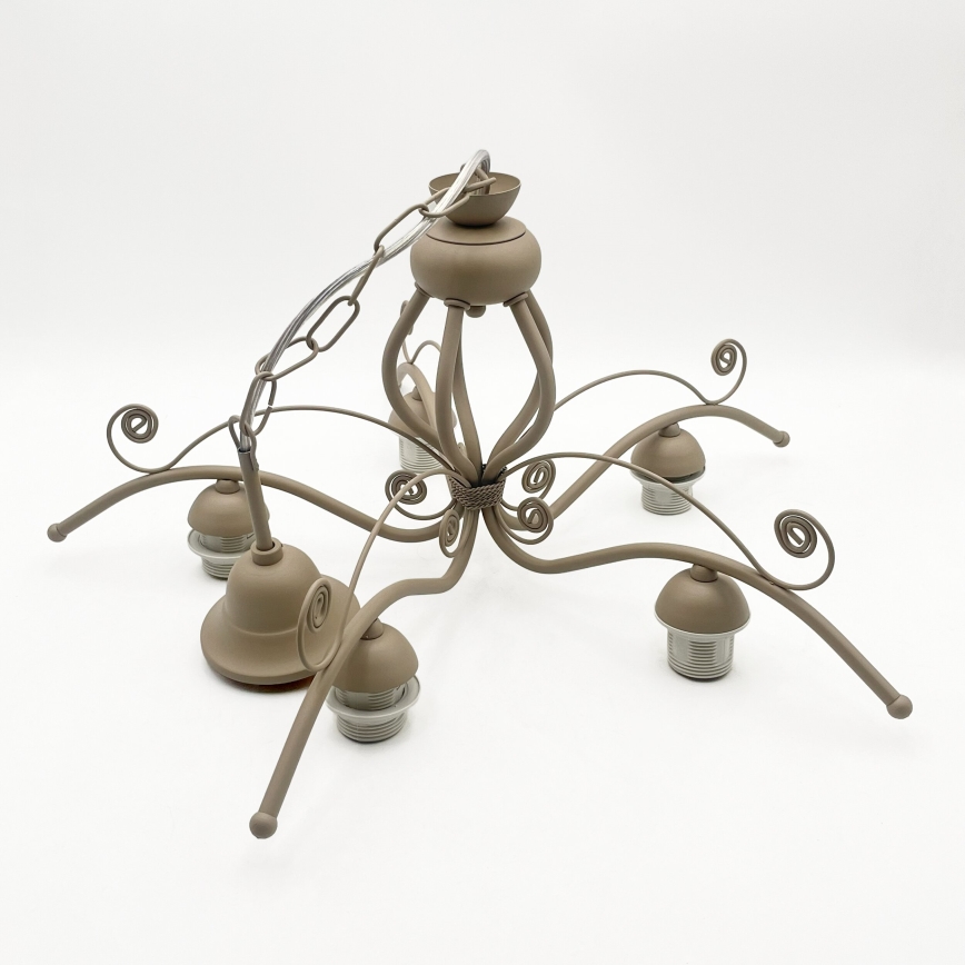 Brilagi - Kronleuchter an Kette ANTICO MODERN 5xE27/60W/230V beige