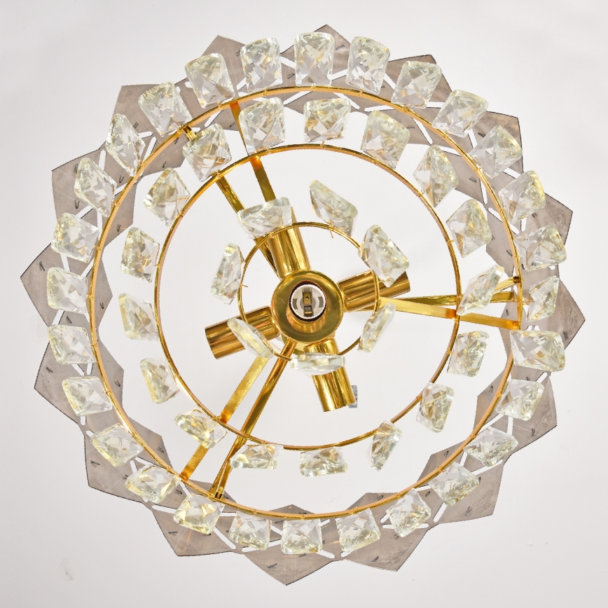 Brilagi - Kronleuchter an Kette CRISTAL 5xE14/40W/230V Ø 38 cm gold/schwarz