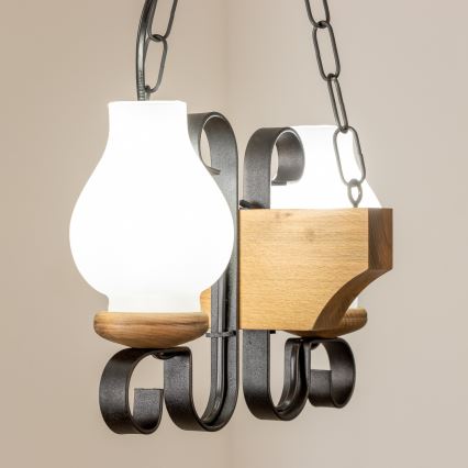 Brilagi - Kronleuchter an Kette QUEEN 2xE14/40W/230V Buche