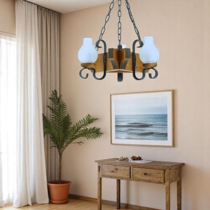 Brilagi - Kronleuchter an Kette QUEEN 3xE14/40W/230V Buche