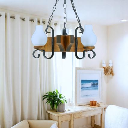 Brilagi - Kronleuchter an Kette QUEEN 3xE14/40W/230V Buche