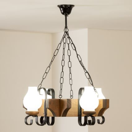 Brilagi - Kronleuchter an Kette QUEEN 4xE14/40W/230V Buche