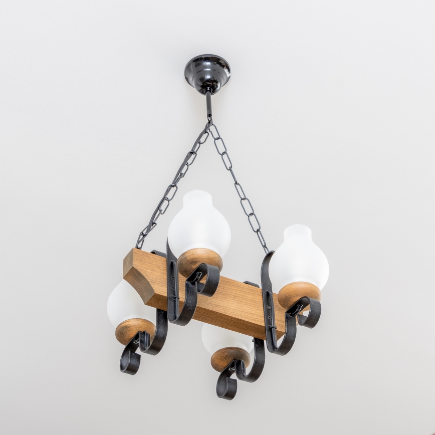 Brilagi - Kronleuchter an Kette QUEEN 4xE14/40W/230V Buche