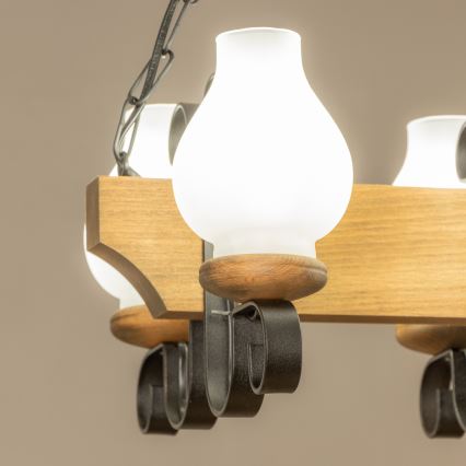 Brilagi - Kronleuchter an Kette QUEEN 4xE14/40W/230V Buche