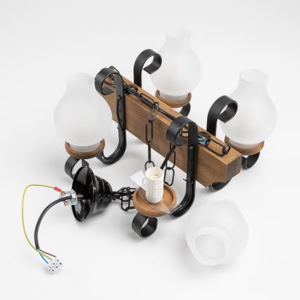 Brilagi - Kronleuchter an Kette QUEEN 4xE14/40W/230V Buche