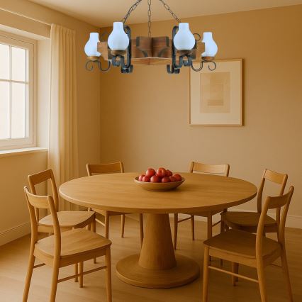 Brilagi - Kronleuchter an Kette QUEEN 6xE14/40W/230V Buche