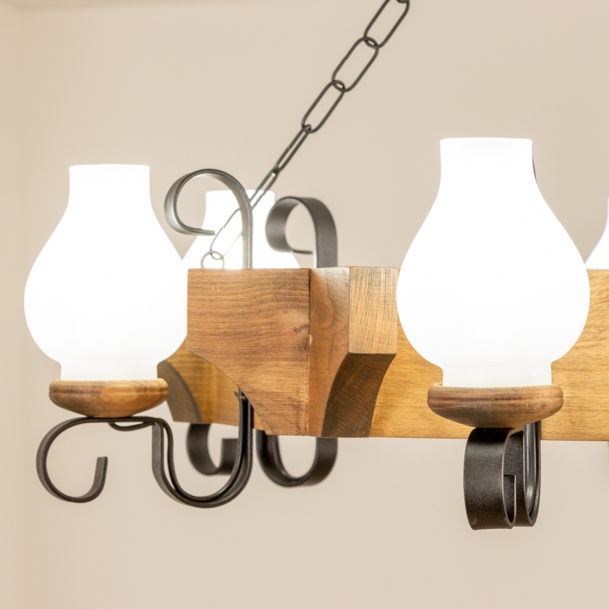 Brilagi - Kronleuchter an Kette QUEEN 6xE14/40W/230V Buche