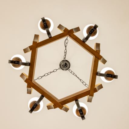 Brilagi - Kronleuchter an Kette QUEEN 6xE14/40W/230V Buche