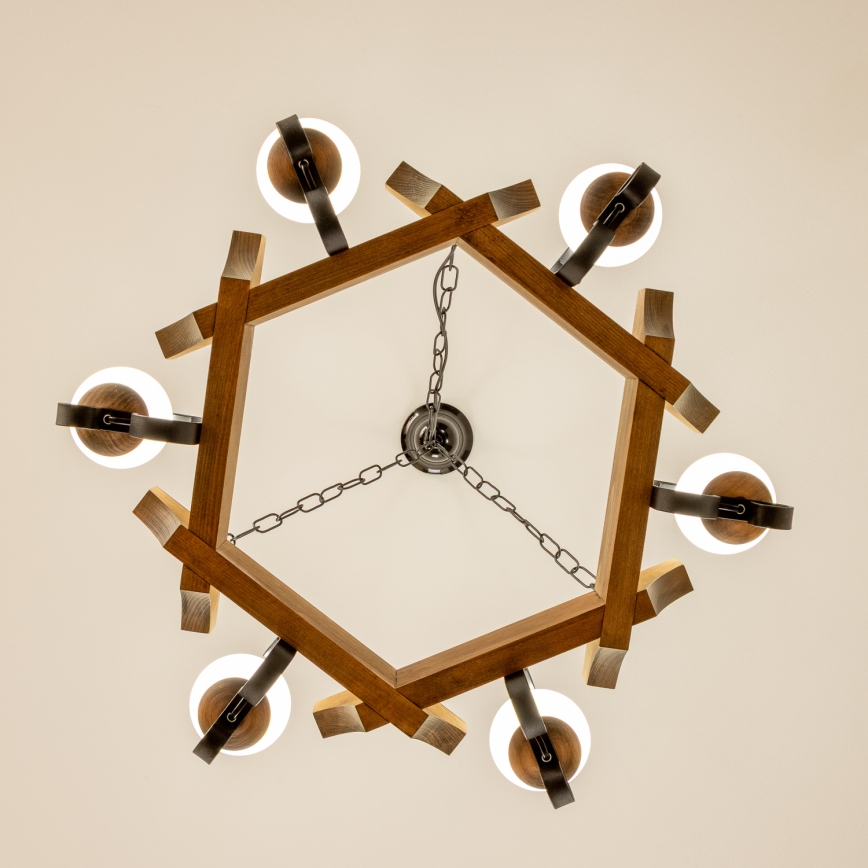 Brilagi - Kronleuchter an Kette QUEEN 6xE14/40W/230V Buche