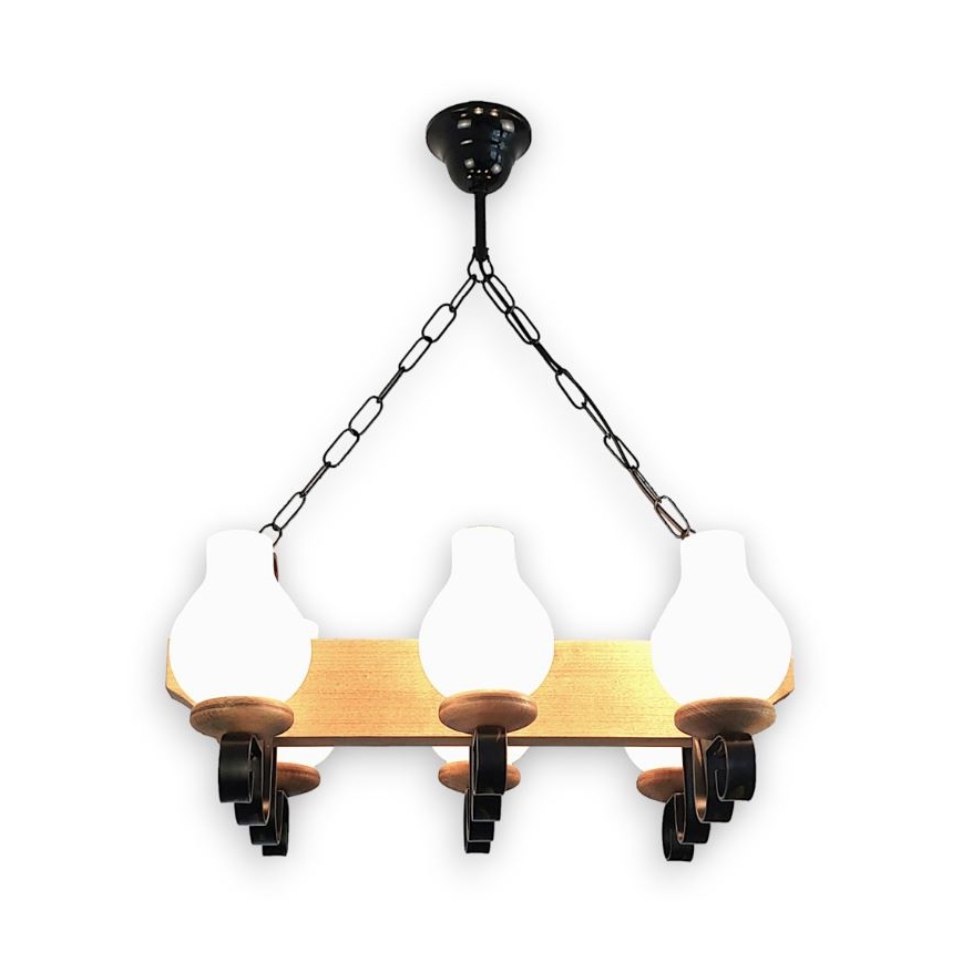 Brilagi - Kronleuchter an Kette QUEEN 6xE14/40W/230V Buche