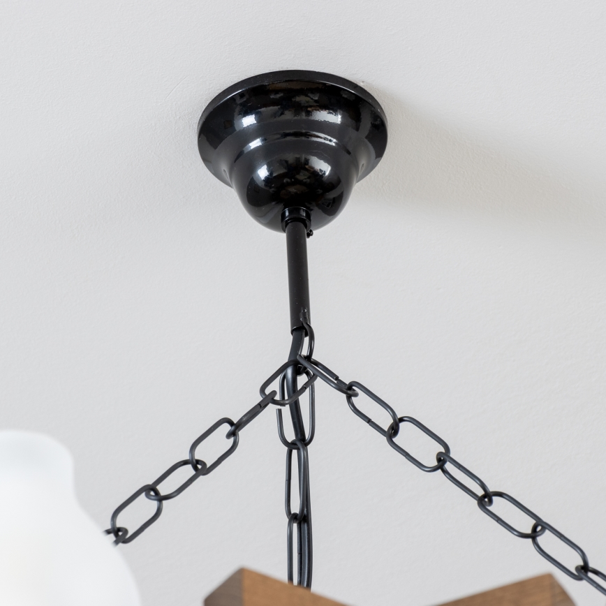 Brilagi - Kronleuchter an Kette QUEEN 6xE14/40W/230V Buche/Walnuss