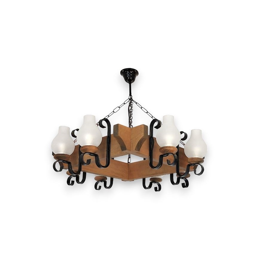 Brilagi - Kronleuchter an Kette QUEEN 8xE14/40W/230V Buche