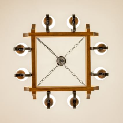 Brilagi - Kronleuchter an Kette QUEEN 8xE14/40W/230V Buche