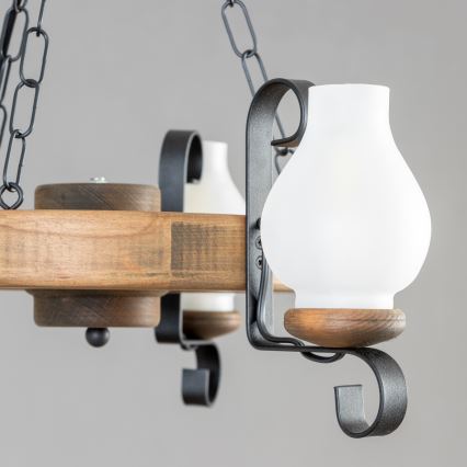 Brilagi - Kronleuchter an Kette ROATA 3xE14/40W/230V Buche