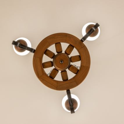 Brilagi - Kronleuchter an Kette ROATA 3xE14/40W/230V Buche