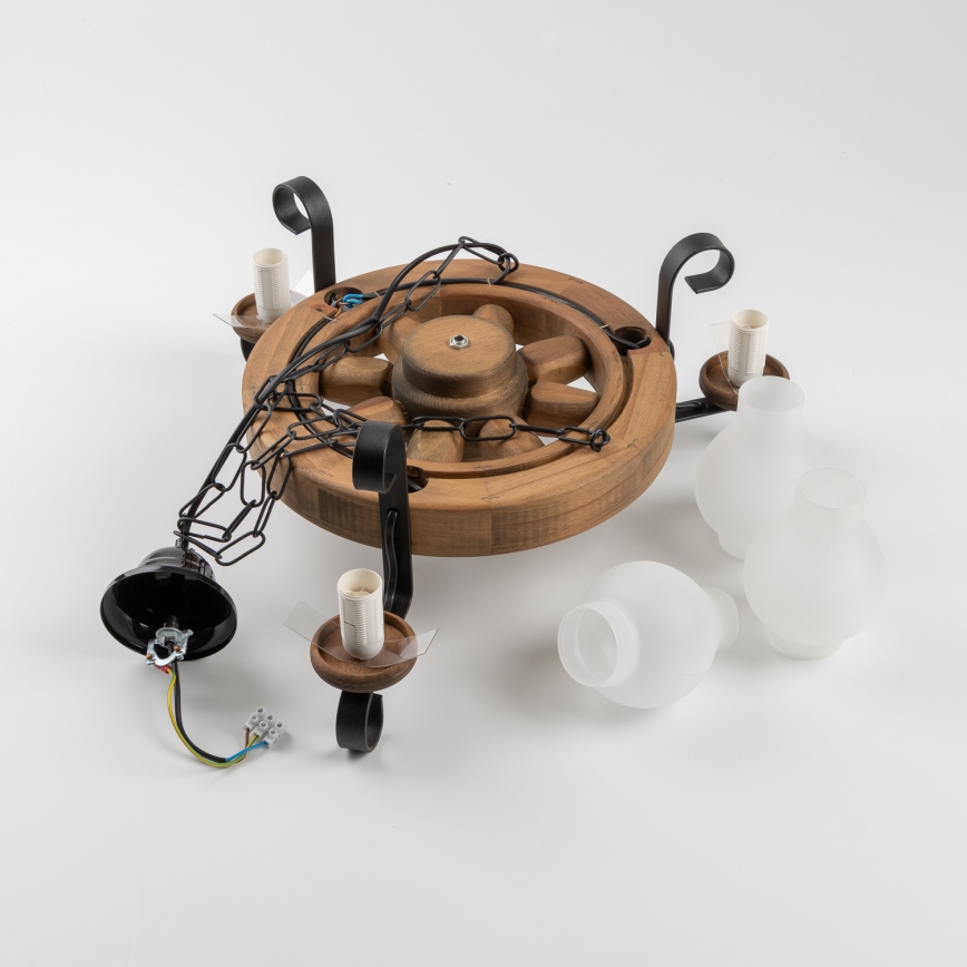 Brilagi - Kronleuchter an Kette ROATA 3xE14/40W/230V Buche